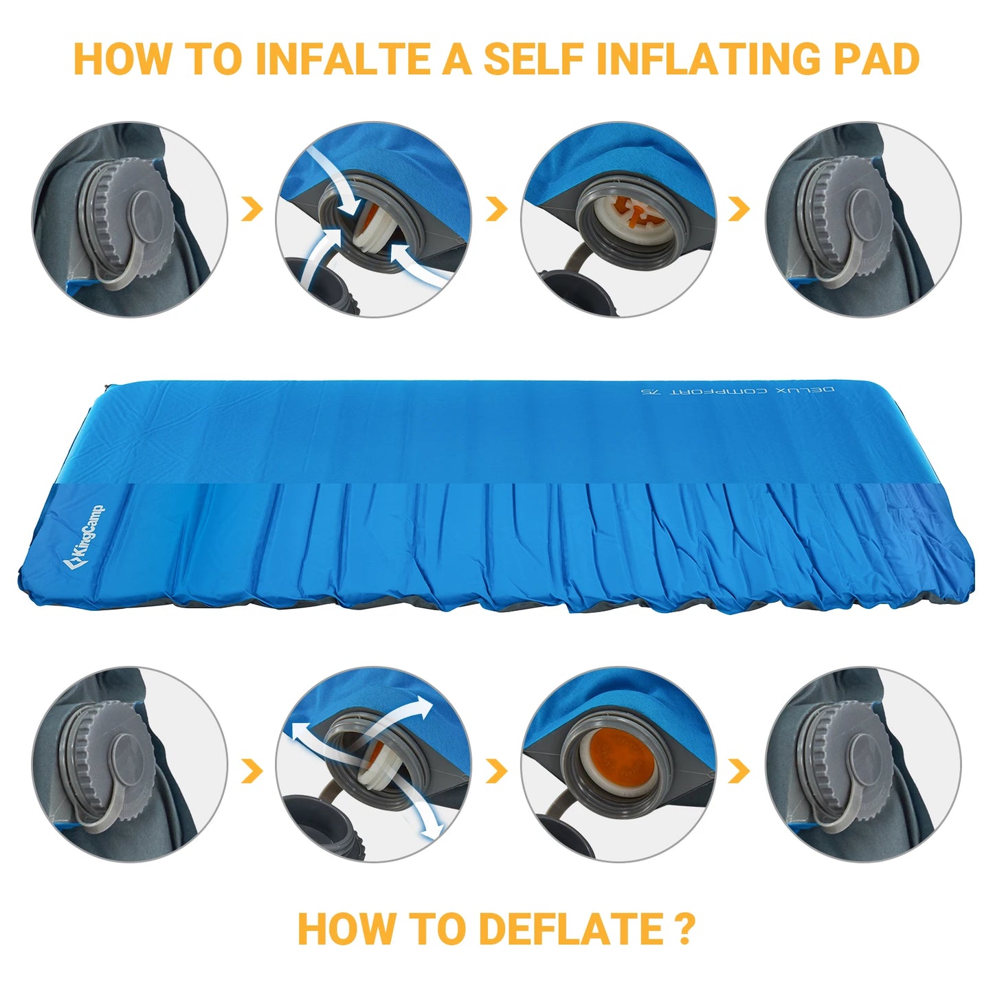 KingCamp Self Inflating Sleeping Pad Comfort Plus Camping - Get Outside Today 25