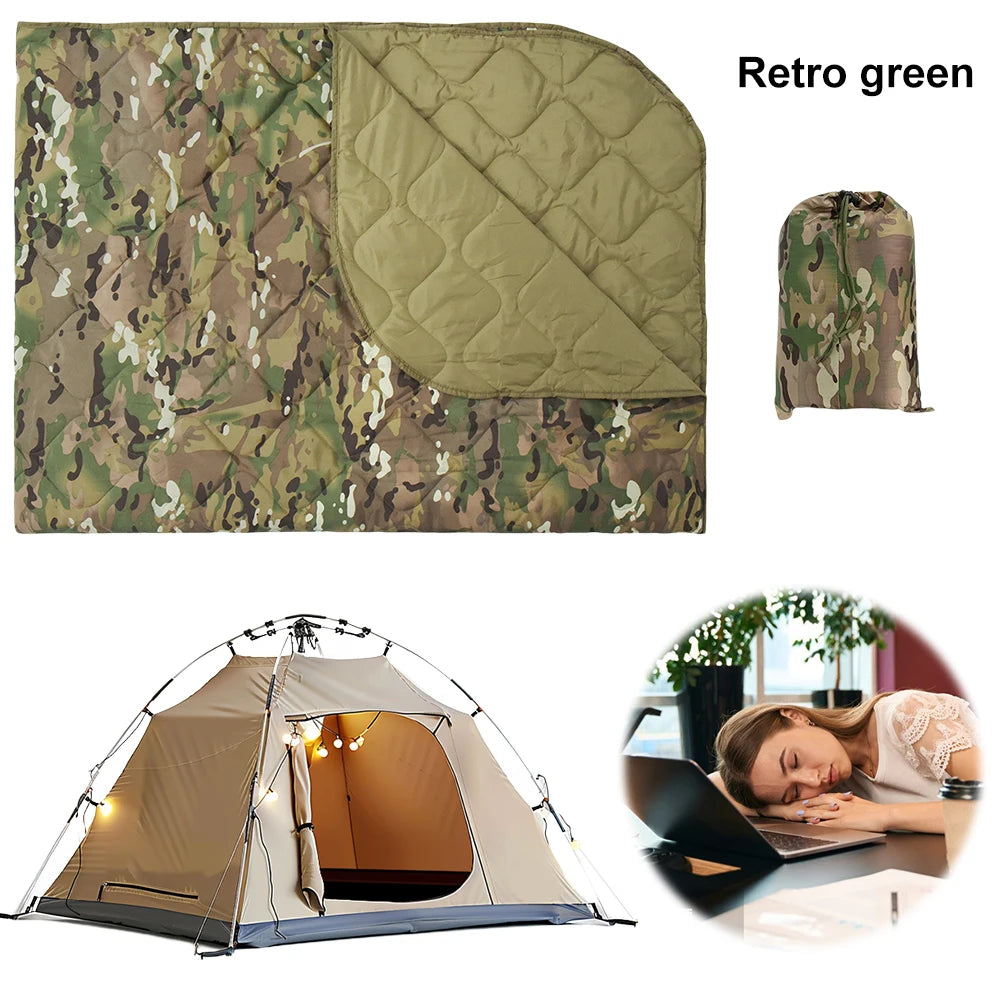 Lightweight Camping Blanket With Compression Bag And Quilt
