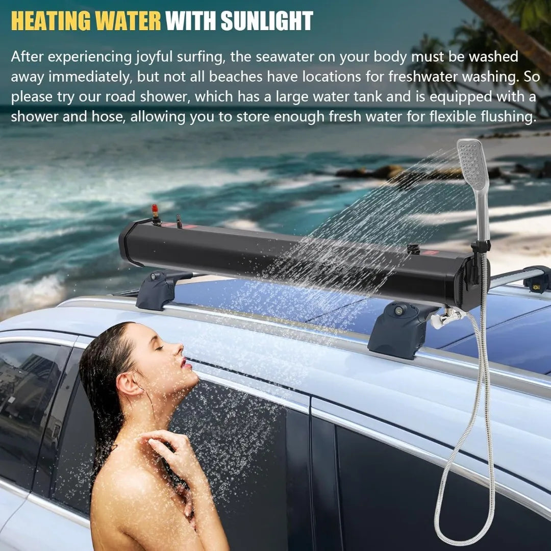 Portable Pressurized Camping Shower - 5L Water Tank with Handheld Showerhead for Outdoor Hiking, Beach - Includes Storage Bag - Get Outside Today 25