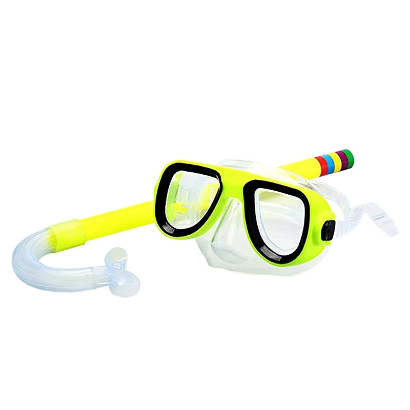 Kids Snorkel Set Diving Mask+Breathing Tubes Boy Girls Fashion Scuba Diving Anti Fog Safe Breathing Sets Underwater Accessories