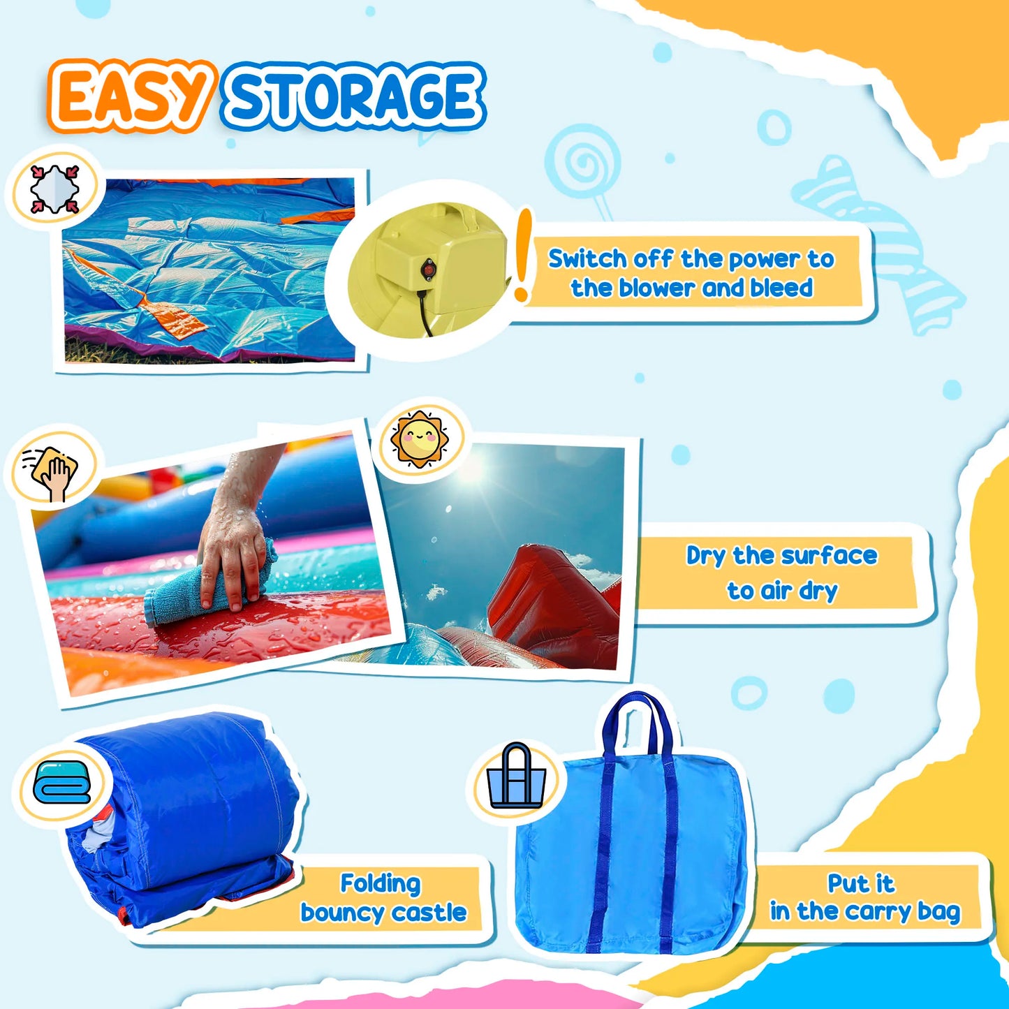 Unicorn 5-in-1 Large Inflatable Bounce House and Water Slide for Kids Ages 3-8 - Get Outside Today 25