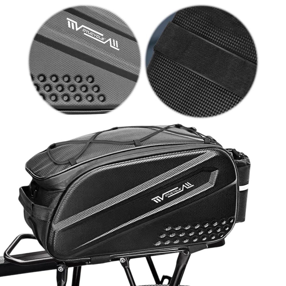 Bike Rear Rack Bag Waterproof Backseat Cargo Carrier MTB