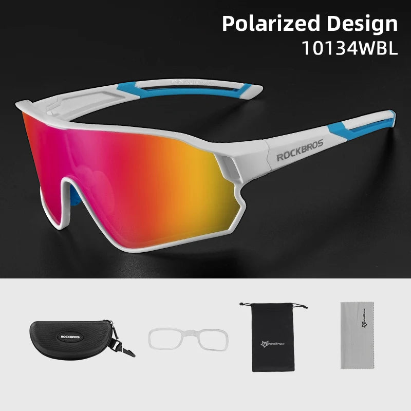 ROCKBROS Polarized Glasses UV400 Sunglasses Sport Protection Glasses Bicycle Eyewear Outdoor Hiking Camping Golf Cycling Goggles - Get Outside Today 25