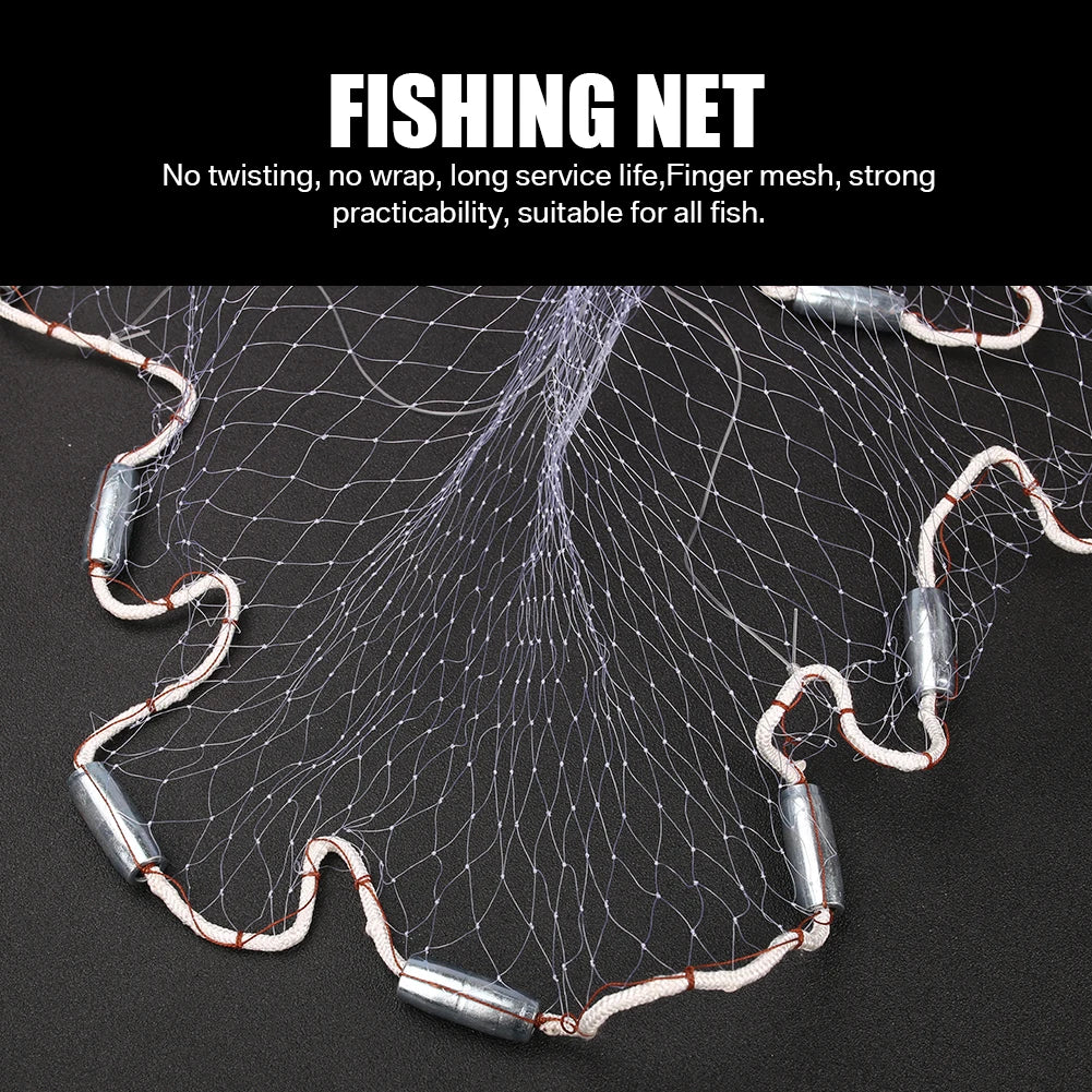 Cast Net 4Ft-8FT Radius Bait Net for Fishing Small Mesh Throw Cast Net Premium Fishing Nets for Saltwater with Aluminum Sinker - Get Outside Today 25