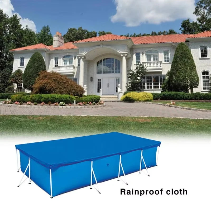 Rectangular Swimming Pool Cover Waterproof Dustproof Garden Outdoor Pool Tub Blanket Accessories