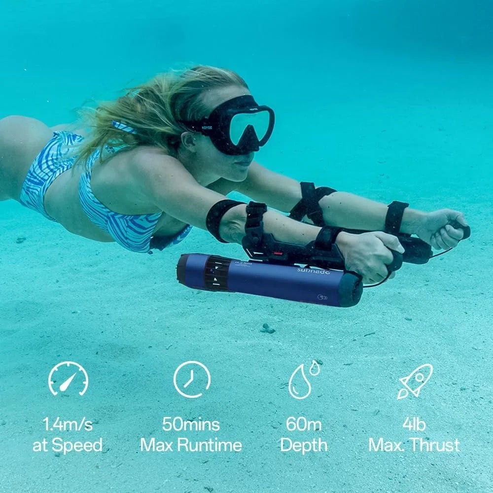 Water Sports Diving Scooter with Removable Handle Compact and Portable Water Scooter for Adults and Kids