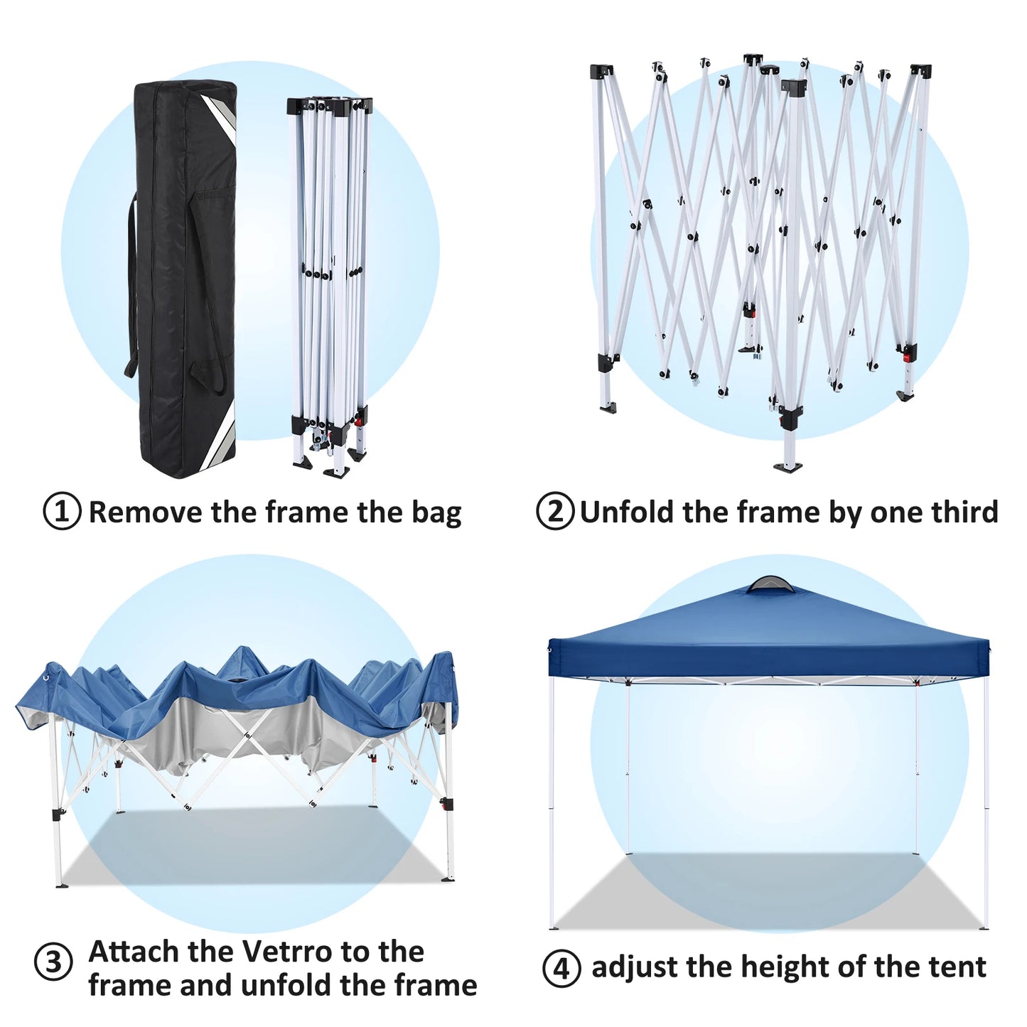 10x10 EZ Pop Up Canopy Tent with 4 Sidewalls Waterproof Outdoor Canopy with Air Vent UPF 50+ Gazebo for Sun Shade Party with 4 Sandbags