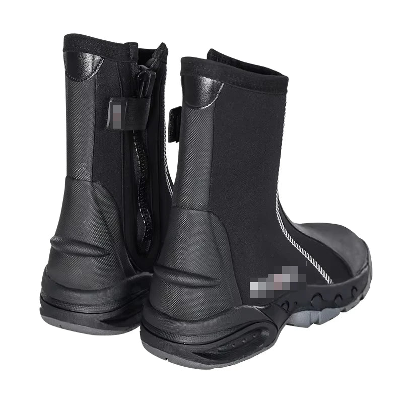 5mm Neoprene Dive Boots Wetsuit Side Zipper for Men and Women Snorkeling Scuba Diving Shoes Water Sports Accessories