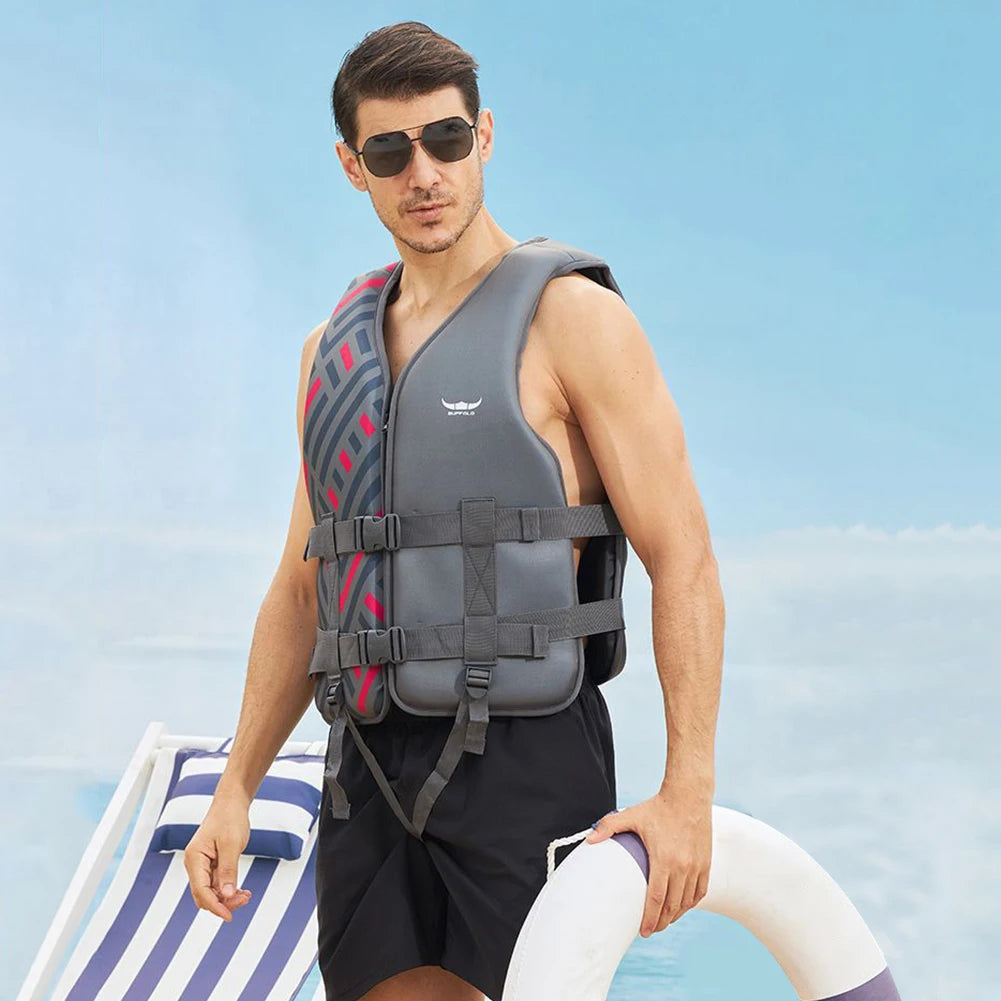 Adult Life Jacket Marine Water Rescue Safety Vest Korean Version Fashionable Life Jacket Swimming Sea Fishing Lightweight Vest - Get Outside Today 25