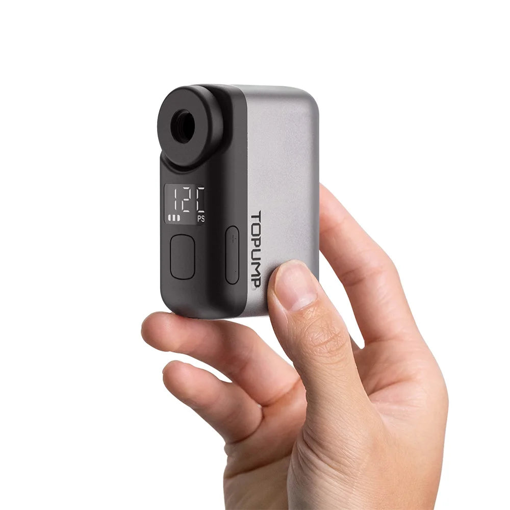 TOPUMP TB2 PRO Electric Mini Portable Pump for Bike Cordless Tire Inflator 120PSI Max 450mAh Battery with Display Fast Charging - Get Outside Today 25