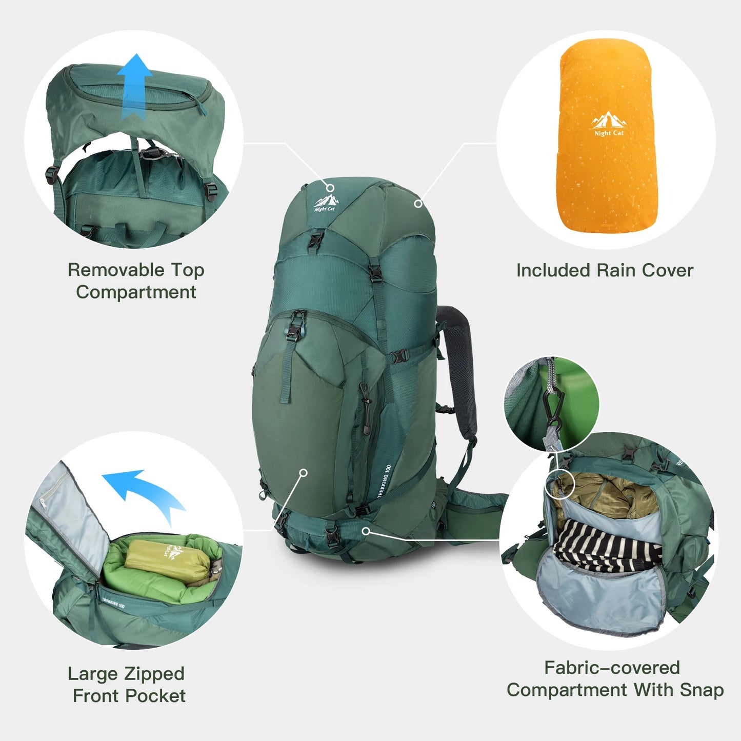 Night Cat 30L Hiking Backpack- Internal Frame; Fits both Men&Women Ultralight - Get Outside Today 25