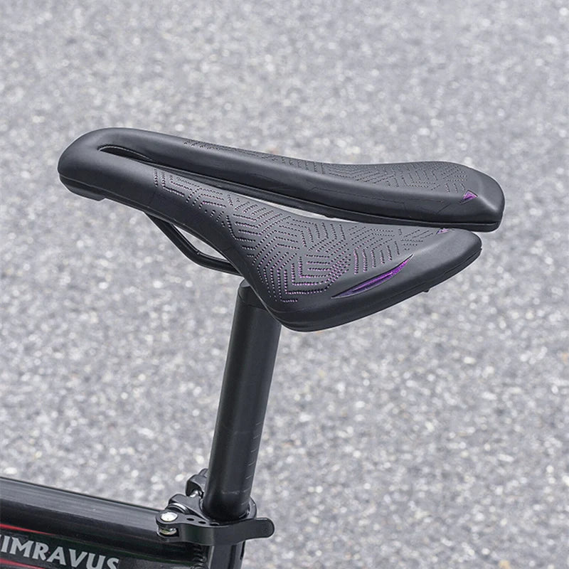 WEST BIKING Ultralight Mountain Bike Saddle MTB Enduro Road Bike Seat PU Leather Hollow Painless Men Saddle Warning Taillight - Get Outside Today 25