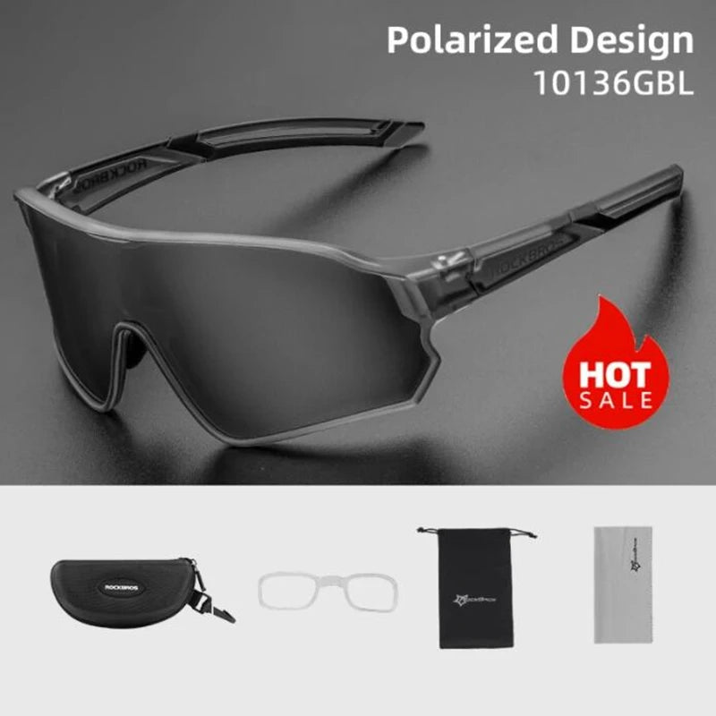 ROCKBROS Cycling Glasses UV400 Outdoor Sport Sunglasses Ultra-light Unisex Bicycle Eyewear MTB Road Bike Polarized Glassses - Get Outside Today 25