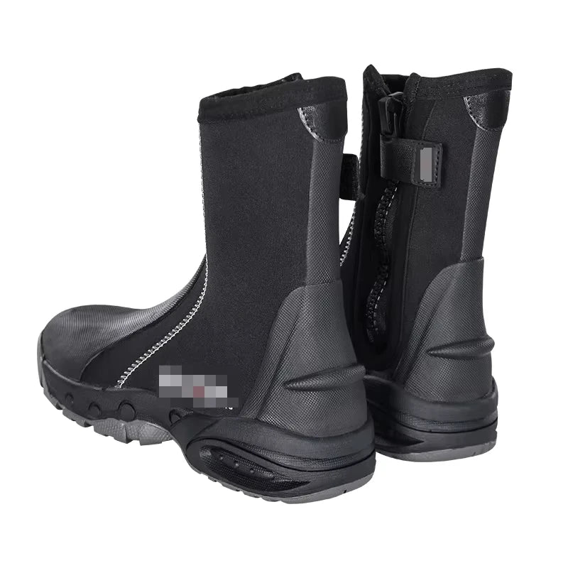 5mm Neoprene Dive Boots Wetsuit Side Zipper for Men and Women Snorkeling Scuba Diving Shoes Water Sports Accessories