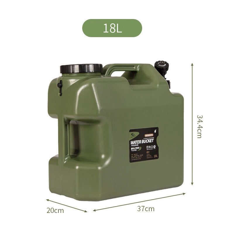 Desert Fox 10L/12L/18L/25L Large Military Green Water Tank Carrier Container with Spigot for Camping Outdoors Hiking Accessories - Get Outside Today 25