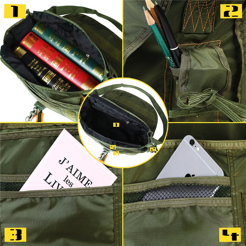 Tactical Shoulder Sling Bag Nylon Waterproof Outdoor Chest Pack for Men Traveling Trekking Camping Rover Sling Daypack - Get Outside Today 25