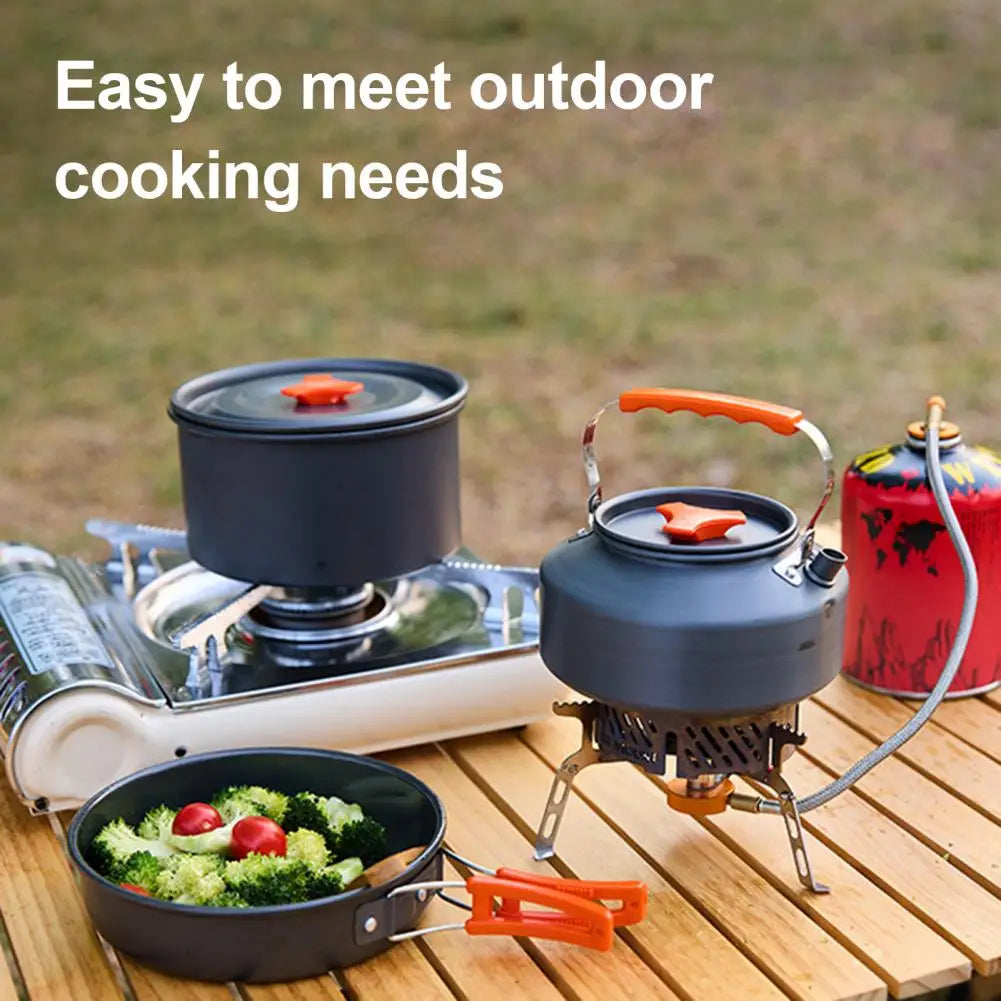 Foldable Handle Cookware Portable Camping Cookware Set for 2-3 People Non-stick Alumina Pots Pans Utensils for Outdoor - Get Outside Today 25