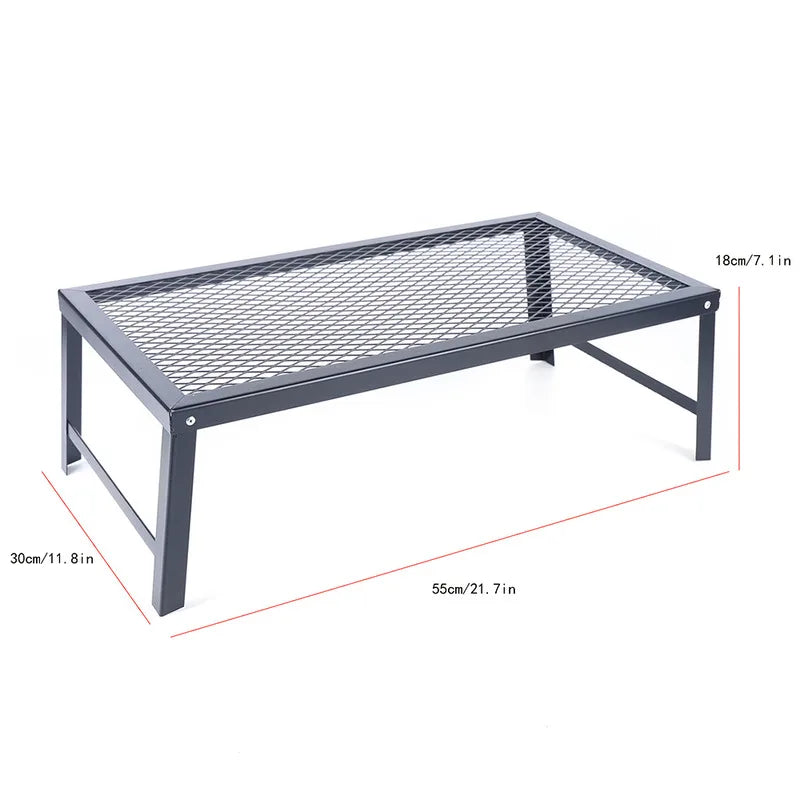 Folding Outdoor Camping BBQ Grill Portable Stand Picnic Cooking Grate Party Supplies
