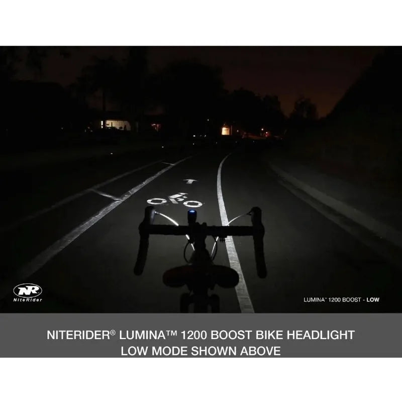 NiteRider Lumina 1200 Boost USB Rechargeable Bike Light Powerful Lumens Bicycle Headlight LED Front Light Easy to Install
