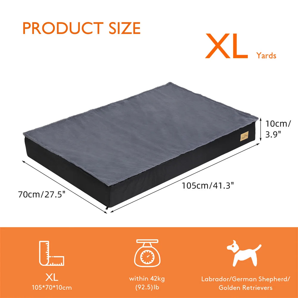 Large Orthopaedic Dog Bed Waterproof Cushion Pet Mattress 2 In 1 Pet Dog Crate Bed - Get Outside Today 25