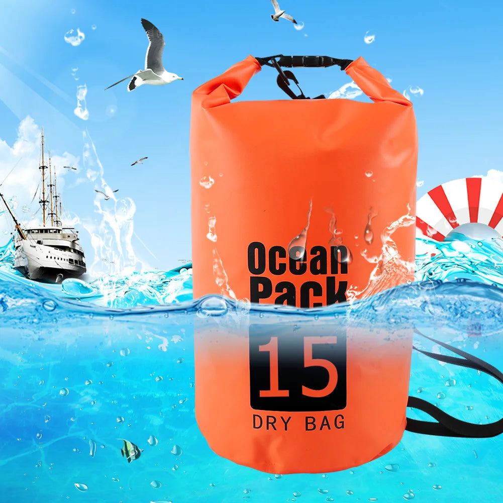 15-2L Swimming Waterproof Dry Bag Outdoor Floating Trekking Beach Backpack PVC Thickened Double-Layer Fabric IPX6 Waterproof Bag - Get Outside Today 25