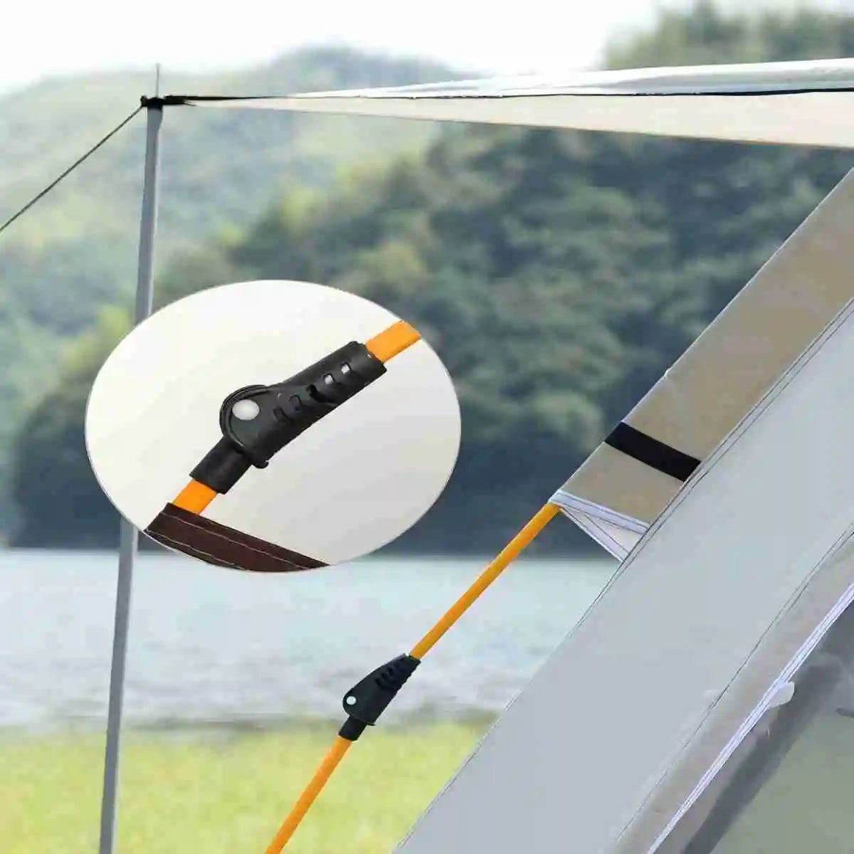 Outdoor Sunshade Self-Driving Travel Camping Tent with Two Doors and Two Windows
