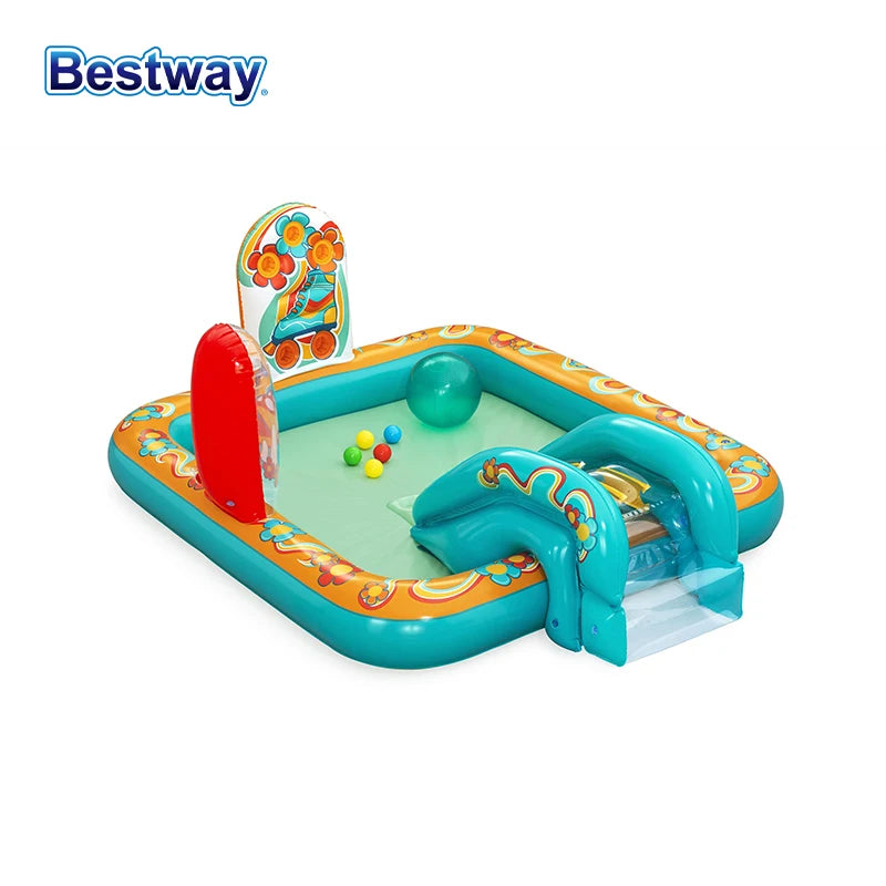 Bestway 53164 6'4" x 60" x 29" Play Center Inflatable Play Pool Play Center Inflatable Water Play Center Garden