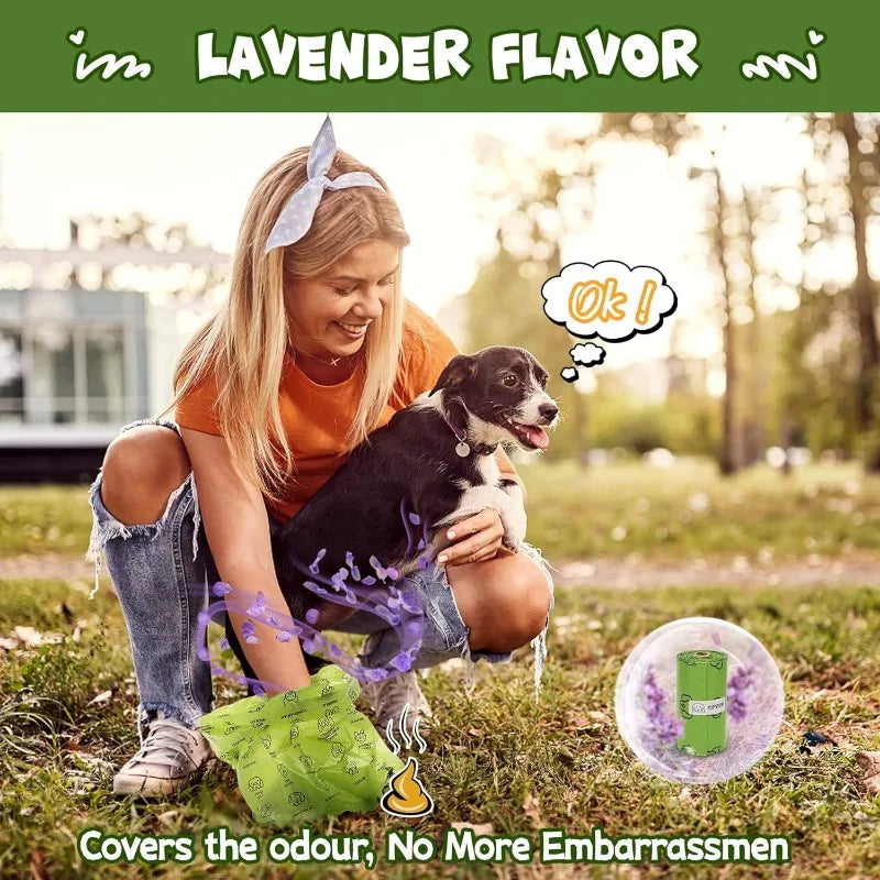 Dog Poop Bag Set with Dispenser & Leash Clip, Thick Waste Poop Bags for Puppy/Small/Medium/Large Dog & Cat - Get Outside Today 25