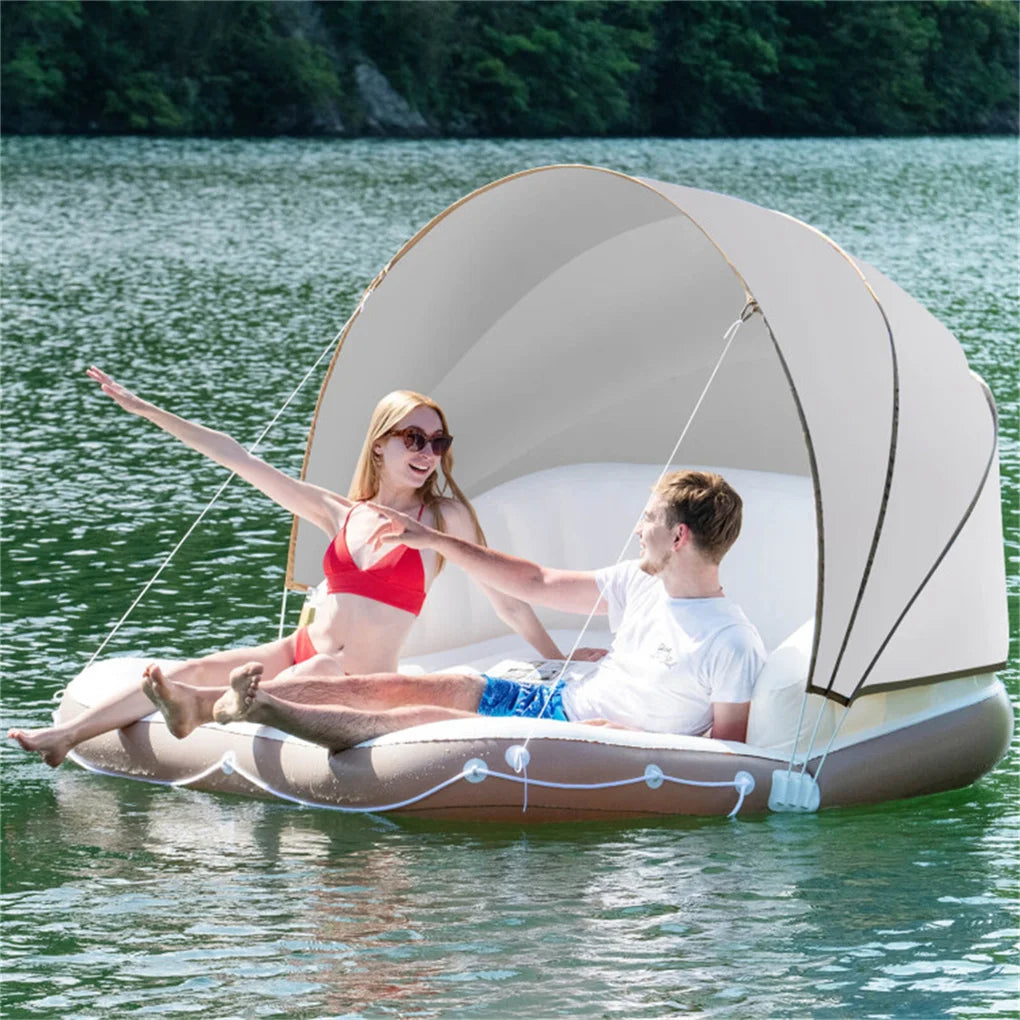 Water Floating Platform 2-person Floating Bed Inflatable Tent Swimming Air Cushion Bed Large Floating Pad - Get Outside Today 25