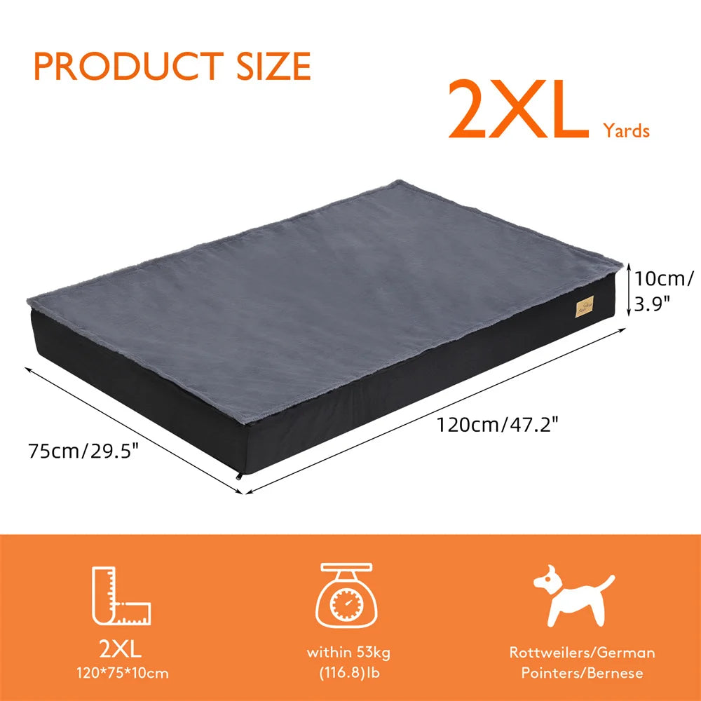 Large Orthopaedic Dog Bed Waterproof Cushion Pet Mattress 2 In 1 Pet Dog Crate Bed - Get Outside Today 25