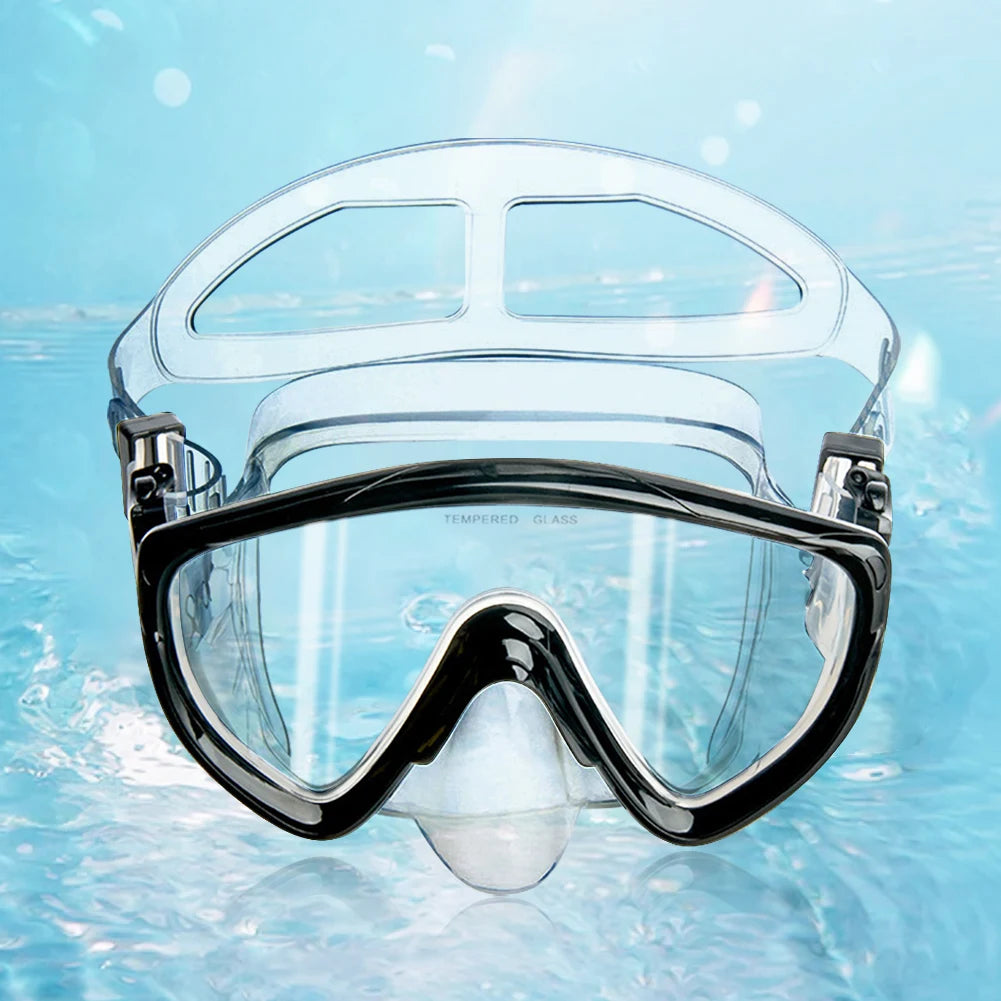 Scuba Diving Mask with Nose Cover Scuba Mask Silicone Skirt Snorkeling Mask Anti-Fog Swimming Goggles for Adults