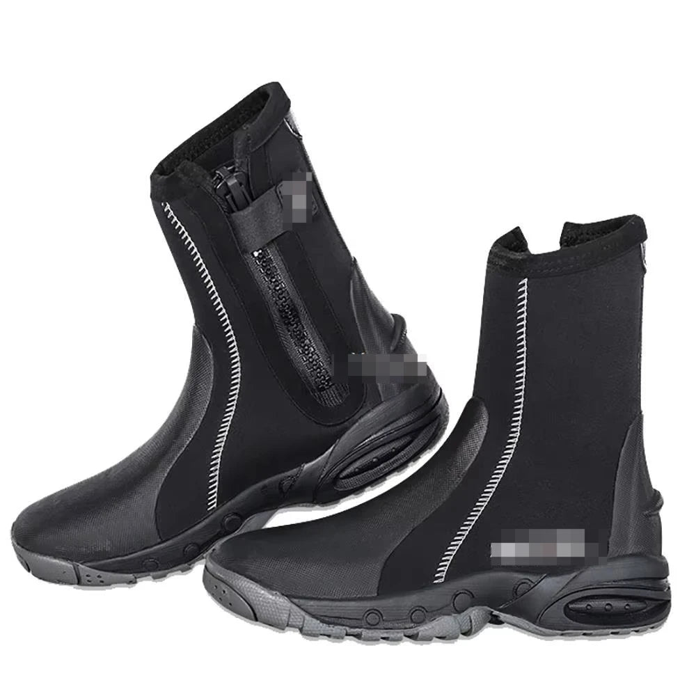 5mm Neoprene Dive Boots Wetsuit Side Zipper for Men and Women Snorkeling Scuba Diving Shoes Water Sports Accessories