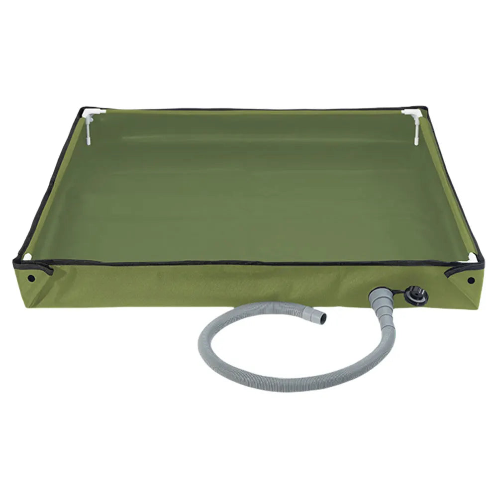 Portable Shower Pan With Drain Hose Camping Tray For RV Use