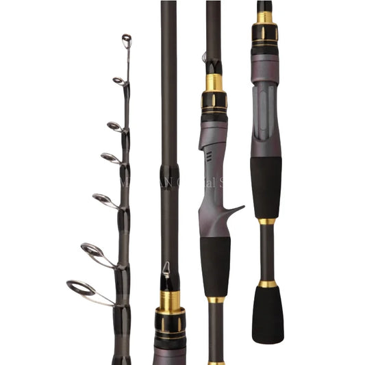 1.8M 2.1M 2.4M 2.7M Ultra Short Telescopic Fishing Rod Multifunction Spinning Casting Rod High Carbon Durable Fish Pole - Get Outside Today 25