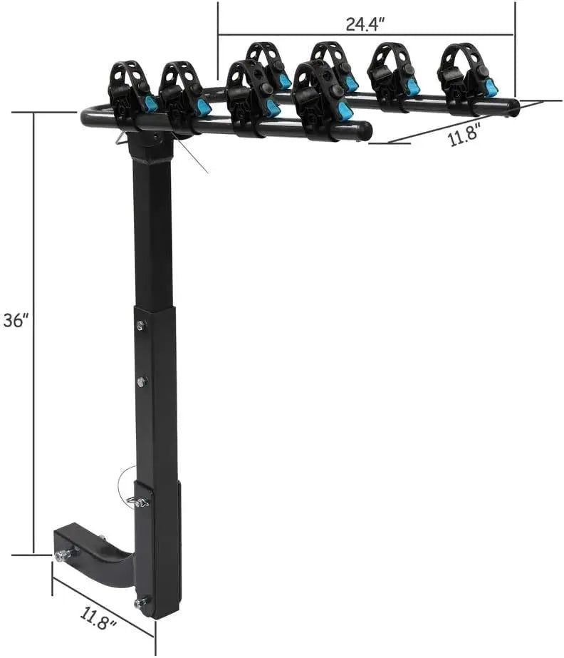 Foldable Hitch Bike Rack For Car SUV 2 Or 4 Bike Carrier