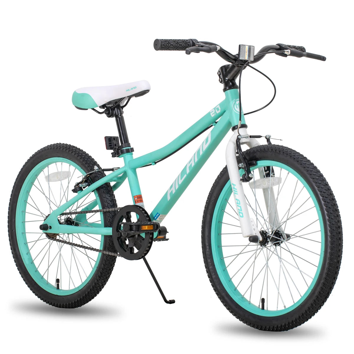 Hiland 20 Inch Kids Mountain Bike for Boys and Girls Single Speed Bicycle with Dual Handbrakes and Kickstand