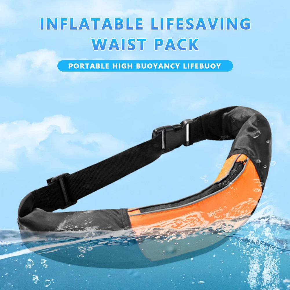 Automatic Inflatable Life Saving Belt 100N Life Vest Self Inflatable Buoyancy for Boating Rafting and Outdoor Safety