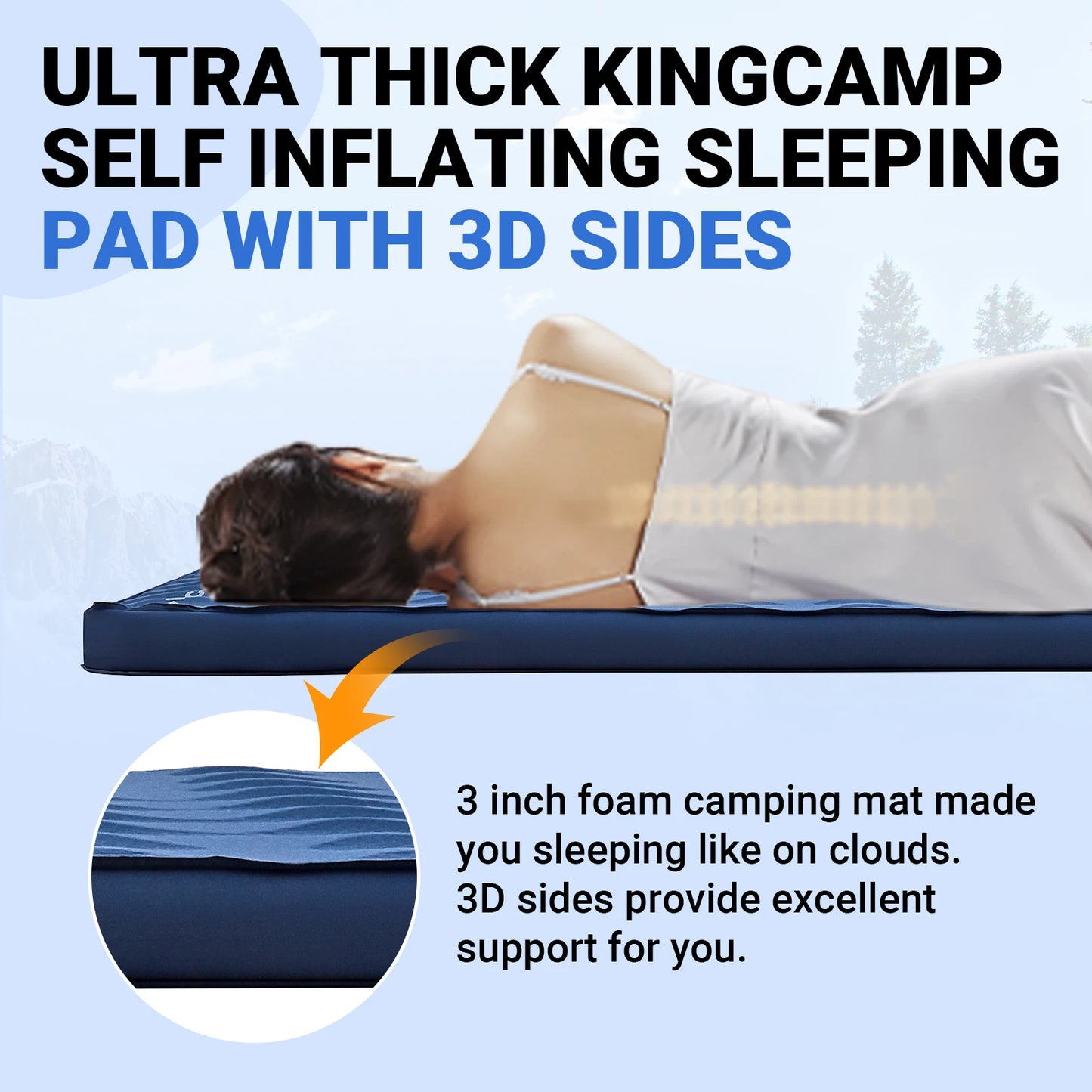 KingCamp Single Self-Inflating Pad Ultralight Sleeping Mat