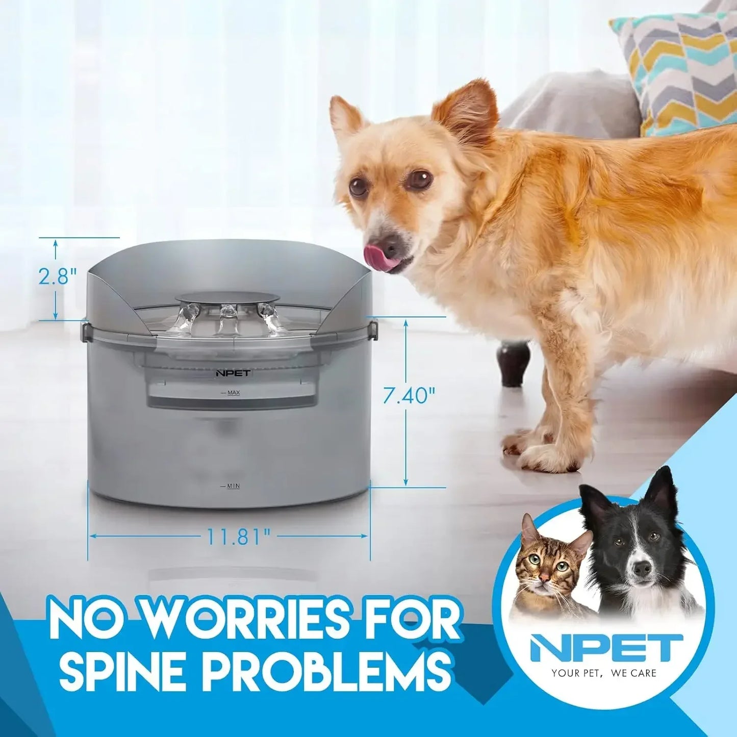 NPET Dog Water Fountain, 2 Gallon Automatic Dispenser - Get Outside Today 25