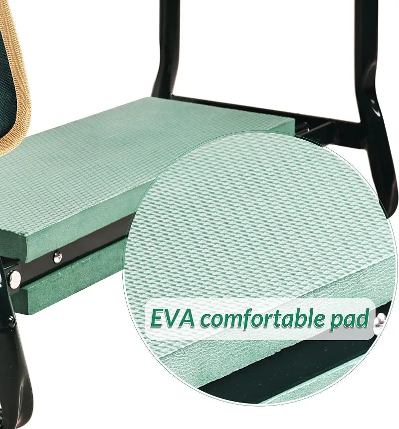 Portable Garden Kneeler and Seat Heavy Duty Garden Bench with Two Large Tool Pouches Prevent Knee and Back Pain Folding Sturdy Gardening Tools Gifts for Gardeners