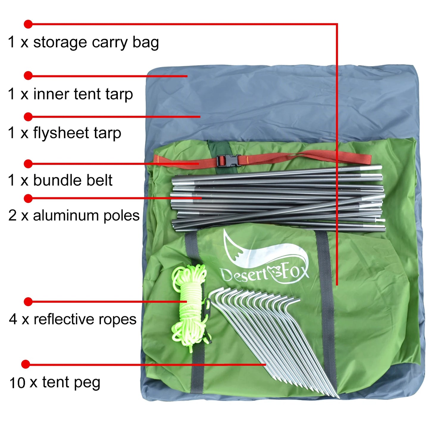 Desert Fox 2 Person Backpack Tent Outdoor Hiking Lightweight Couple Camping Tents Double Layers 3 Seasons for Traveling and Hunting