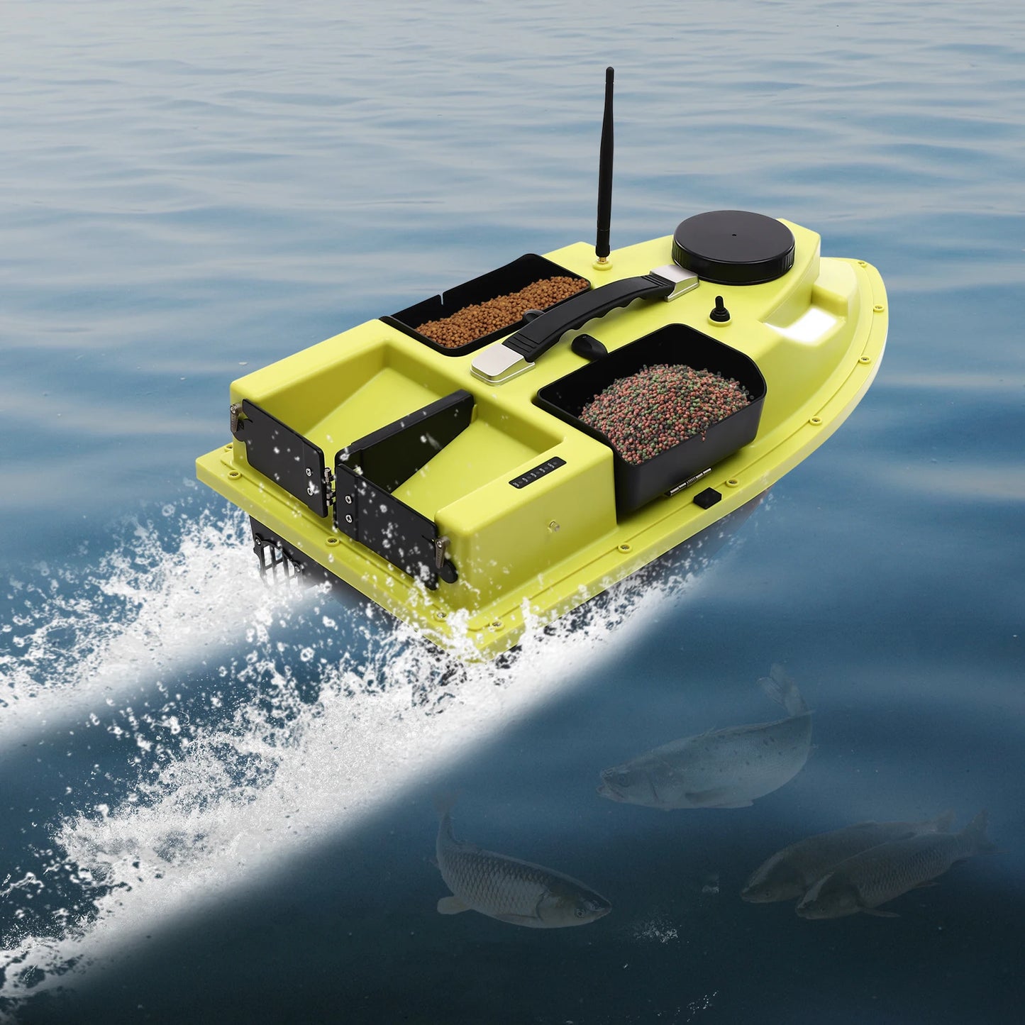 GPS RC Bait Boat for Fishing w/5200mAh Battery LED Screen Fishing Bait Boat 500M RC 40W 4 Bait Slot Fishing Bait Boat Set - Get Outside Today 25