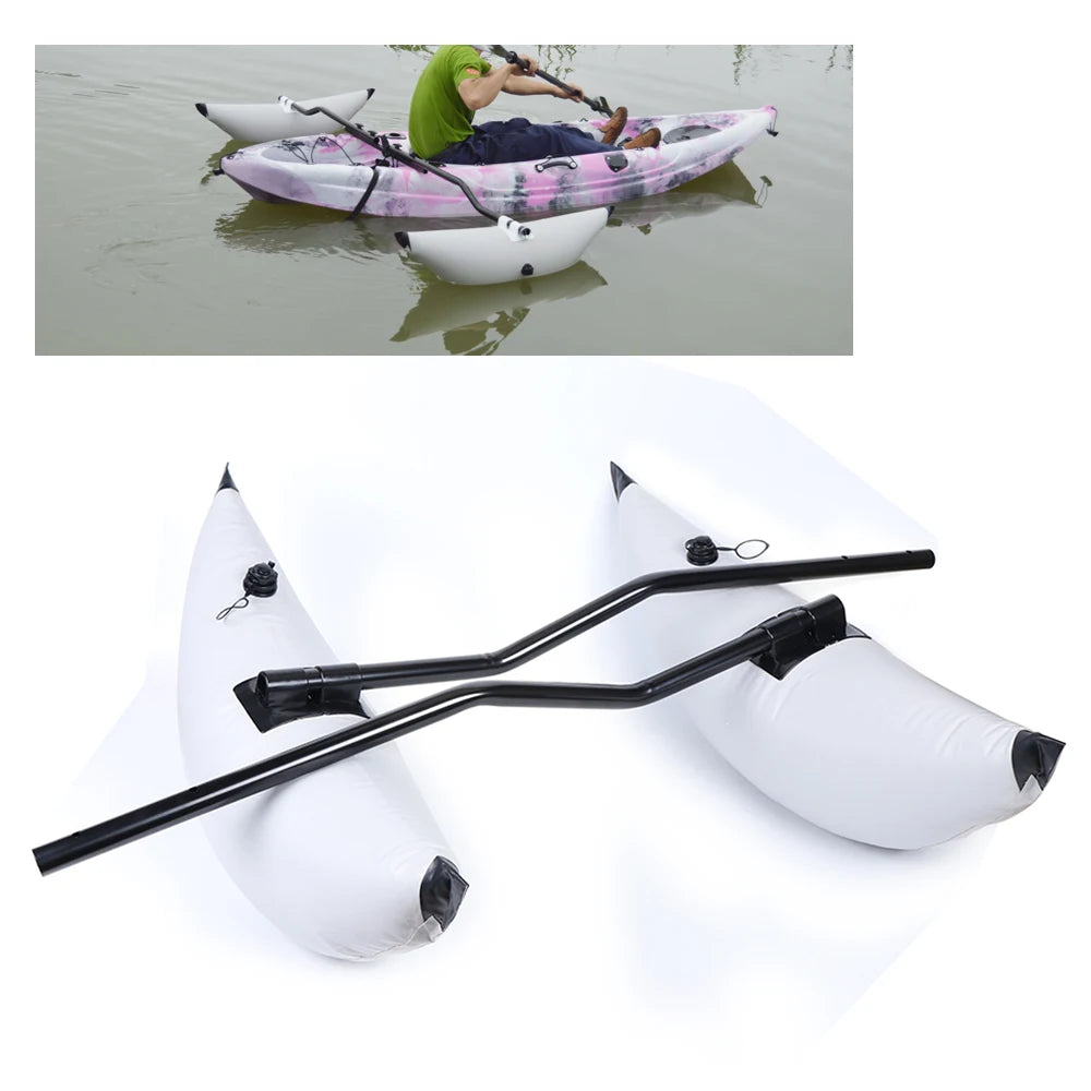 2pcs Inflatable Boat Water Buoyant Float Premium PVC Outrigger Canoe Stabilizer Float Tube for Kayak Canoe - Get Outside Today 25