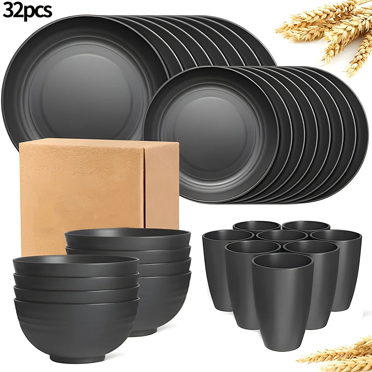 16/32pcs Tableware Set, Include Plates, Bowls Cups For Home Family Day Camping Picnic Party, Kitchen Supplies - Get Outside Today 25