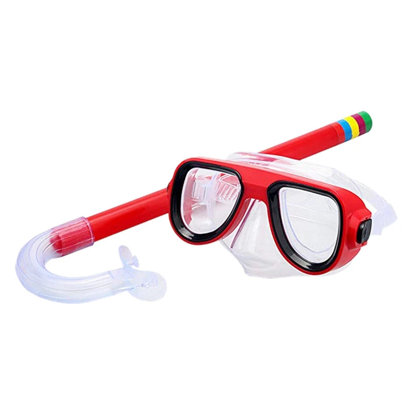 Kids Snorkel Set Diving Mask+Breathing Tubes Boy Girls Fashion Scuba Diving Anti Fog Safe Breathing Sets Underwater Accessories