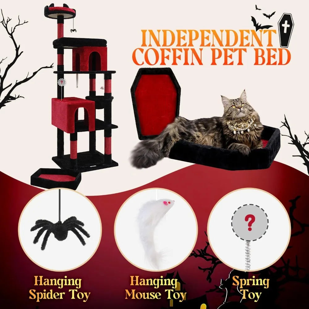 Sturdy 72 Cat Tower For Maine Coon Over 20 Lbs Coffin Bed