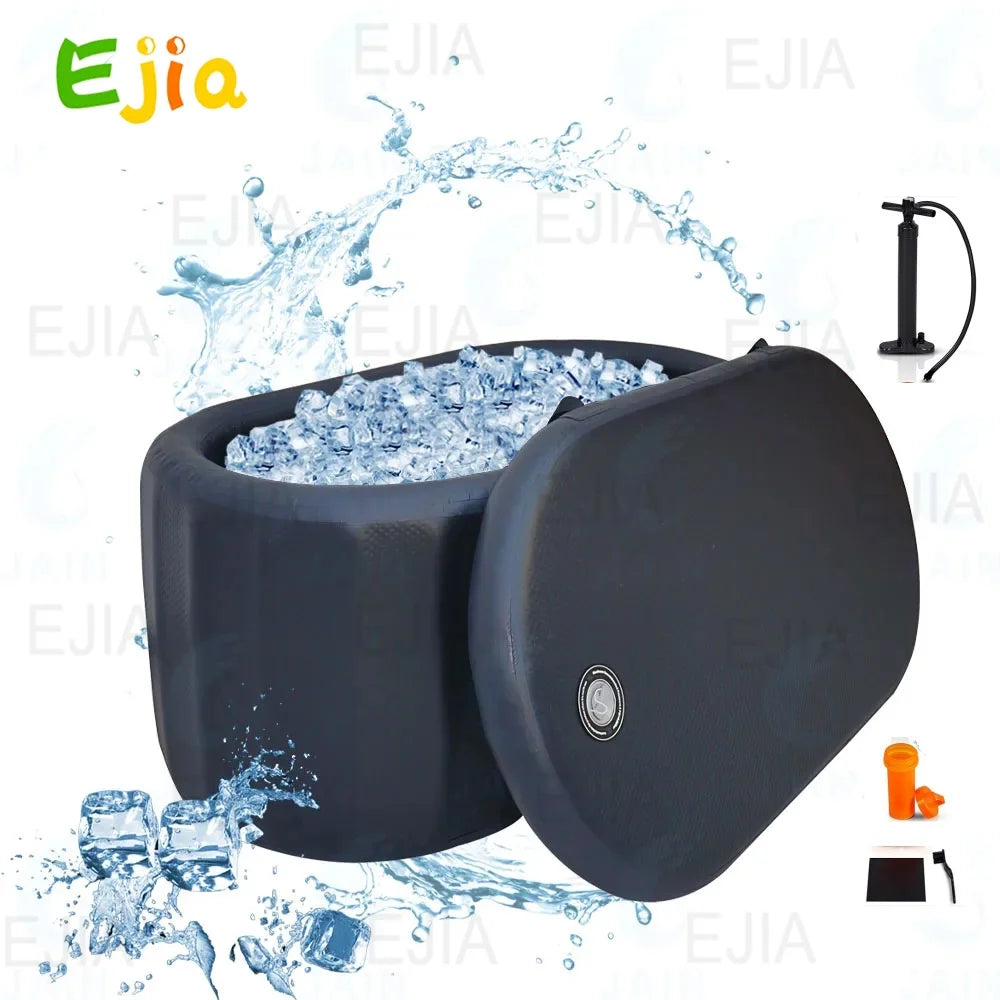 52L Inflatable Ice Bath Tub Compatible For Water Chillers 140 Gallons Portable Cold Plunge Tub for Athletes Recovery with Lid - Get Outside Today 25