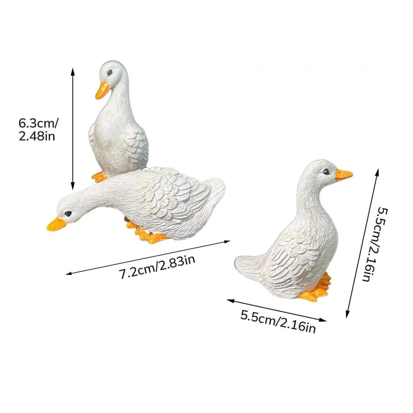 3 Pcs Garden Statues Duck Statues Home Decor Cute Sculptures - Get Outside Today 25