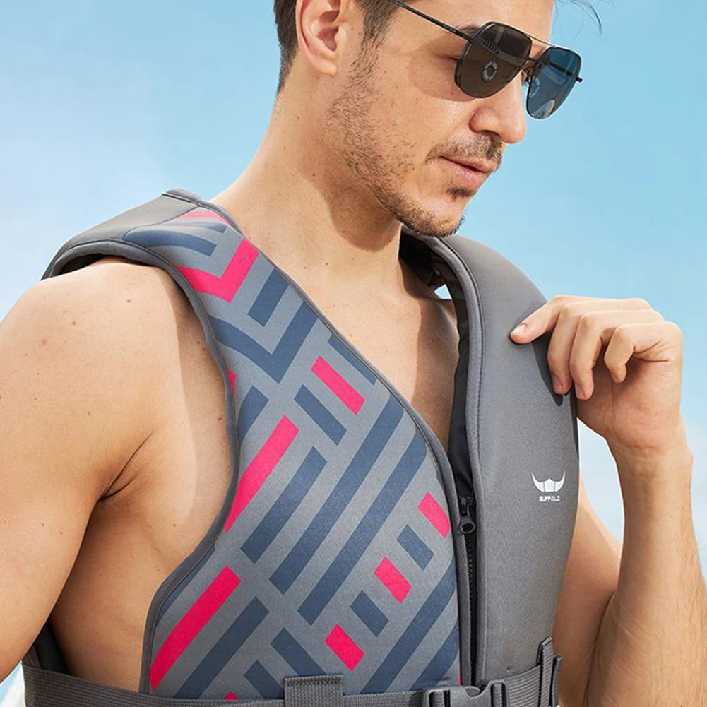 Adult Life Jacket Marine Water Rescue Safety Vest Korean Version Fashionable Life Jacket Swimming Sea Fishing Lightweight Vest - Get Outside Today 25