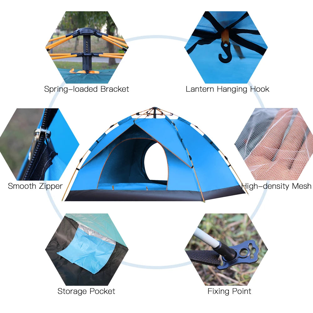 Outdoor Up Tent Water-resistant Portable Instant Camping Tent - Get Outside Today 25